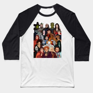 Horror Movie Characters Baseball T-Shirt